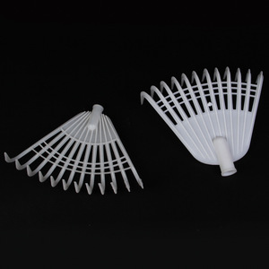 Plastic Garden Rake 12 Tooth Flat Head White For Soil Loosening And Hay Raking - Product Image 5