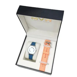 Paquete personalizado Cajas de reloj de plástico Correa de reloj de lujo Paquete de joyería Paquete rígido Premium Gemelos Caja de regalo