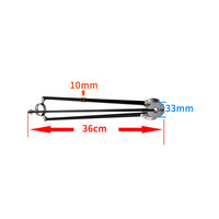 Stabilisateur de sol, guide étoile, trépied de topographie pliable, poteau de prisme, métal noir