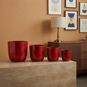 Macetas de Cerámica Modernas, Macetas Redondas para Plantas de Interior y Exterior, Decoración de Jardín - Product Image 1