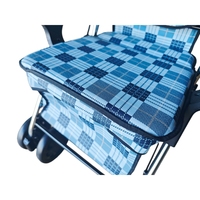 Caddie de courses en acier au carbone pour personnes âgées avec hauteur réglable, durable et léger