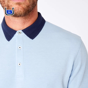 Venta al por mayor de fábrica personalizada OEM ODM nuevo estilo de moda poliéster Vintage elegante Casual tejido de punto Polo camiseta para hombres - Product Image 5