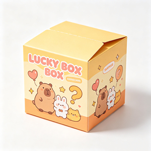 FX Custom Logo Mystery Box Packaging Blind Box Toy Gift Packaging Recycled Paperboard Box With Tear Strip - Product Image 1