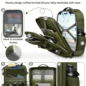 Bolsa de Viaje Expandible de 32 Pulgadas, Plegable, con Ruedas de Goma, Plegable, con Múltiples Bolsillos y Compartimentos - Product Image 4