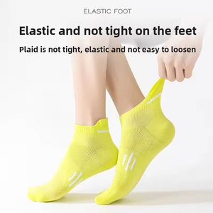 Chaussettes de course tricotées sur mesure en coton respirant et fin, pour sports de plein air et loisirs, absorbant la transpiration, coupe mi-mollet, haute qualité - Product Image 4