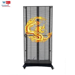 Wellvision P3.9-7.8mm <span class=keywords><strong>Led</strong></span> Transparent Affiche Écran Publicité <span class=keywords><strong>Machine</strong></span> Centre Commercial Boutique Vertical <span class=keywords><strong>Led</strong></span> Lumière Publicité Écran - Product Image 2