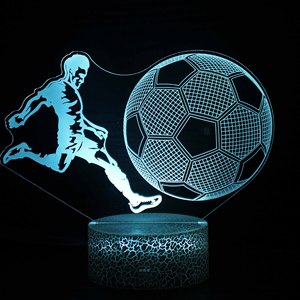 Lámpara de Mesa LED 3D Creativa con el Logotipo de los Cinco Equipos de las Grandes Ligas de Fútbol, Exclusiva para Ventas Transfronterizas, <span class=keywords><strong>Real</strong></span> <span class=keywords><strong>Madrid</strong></span>, Manchester United - Product Image 3