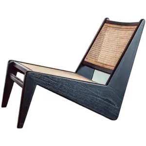Cadeira de madeira para sala de estar, cadeira de madeira sólida com palmilha