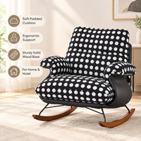 Fauteuil à bascule moderne à pois en tissu, fauteuil inclinable de loisirs, canapé individuel ergonomique, fauteuil à bascule pour salon, chambre d'enfant, mobilier de maison