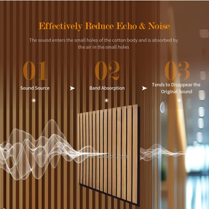 <span class=keywords><strong>Pannelli</strong></span> Acustici in Legno Akupanel Vendita Diretta dalla Fabbrica, <span class=keywords><strong>Pannelli</strong></span> Fonoassorbenti in Vero Legno Impiallacciato <span class=keywords><strong>MDF</strong></span> con Doghe su Feltro PET Nero - Product Image 4