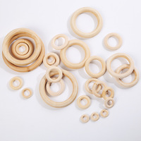 Custom Natural Wood Rings,Unfinished Solid Wooden Rings Circles Without Paint for Craft, Ring Pendant and Connectors Jewelry