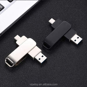 Clé USB Métallique Grande Capacité 2-en-1 Double USB 8 Go 16 Go 32 Go 64 Go 128 Go 256 Go 512 Go USB2.0 Vitesse Mobile Métallique – Vente en Gros - Product Image 2