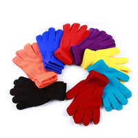 KIMTEX Gants d'hiver magiques en acrylique de couleur unie avec écran tactile pour adultes et enfants, vente en gros