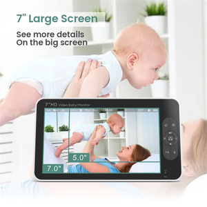 Monitor de bebé de vídeo de pantalla grande inalámbrico HD de 7,0 pulgadas con temperatura, cámara de Audio bidireccional, visión nocturna, niñera - Product Image 4