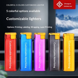 Briquet électronique coupe-vent Shufan, vente directe usine, avec logo publicitaire imprimé, <span class=keywords><strong>flamme</strong></span> <span class=keywords><strong>bleue</strong></span> à soufflage direct - Product Image 2