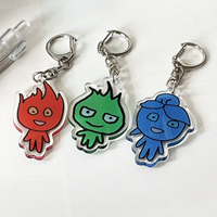 Cadeaux promotionnels en gros d'usine : Porte-clés en acrylique, vente chaude, logo personnalisé, échantillon gratuit, découpe laser lisse, design DIY en plastique