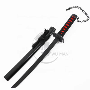 Espada <span class=keywords><strong>Zangetsu</strong></span> de Ichigo Kurosaki de Bleach de 17.72 Pulgadas con Funda y Hoja Negra de Metal, Arma de Cosplay - Product Image 2