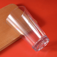 Verres à bière en plastique empilables faciles, 16 oz, design classique, verres à bière en acrylique incassables