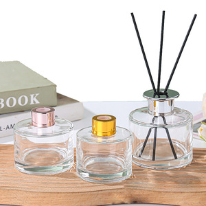 Rõ ràng kính tròn sậy khuếch tán chai 50ml-500ml với hộp và nắp trang trí sang trọng Màn hình in - Product Image 3