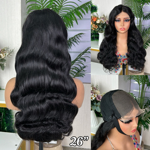 100% Virgin Human Hair High Density 12A Loose body <b>wig</b> Brazilian Super Double Drawn Glueless <b>Wig</b> - Product Image 1
