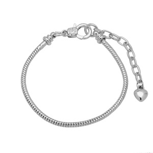 Pulsera <span class=keywords><strong>de</strong></span> Cadena <span class=keywords><strong>de</strong></span> Serpiente <span class=keywords><strong>de</strong></span> 2.5mm HP419 en Oferta, Pulsera Pandor, Pulsera con Dijes DIY para <span class=keywords><strong>Hombre</strong></span> y Mujer, Cadena Ajustable con Colgante <span class=keywords><strong>de</strong></span> Corazón - Product Image 3