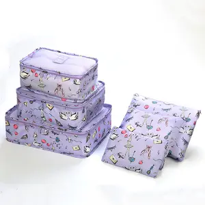 Tùy Chỉnh Hành Lý Túi Tổ Chức Phụ Kiện Du Lịch Set Không Thấm Nước Đóng Gói Cubes 6 Piece Bán Buôn