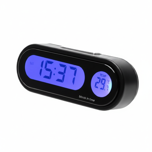 เครื่องวัดอุณหภูมินาฬิกาดิจิตอลในรถยนต์พลาสติกสมัยใหม่ 2 ใน 1 อุปกรณ์ตกแต่งภายในสำหรับตกแต่งรถยนต์ - Product Image 2