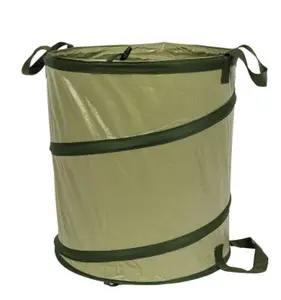 30 Gallon Canvas Reusable Heavy Duty Yard Lawn pop up garden waste bag