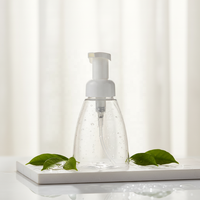 Bouteille en plastique PET transparente de 250 ml et 300 ml, imprimée à l'écran, pour mousse, désinfectant pour les mains, nettoyant visage, pompe à mousse, savon liquide