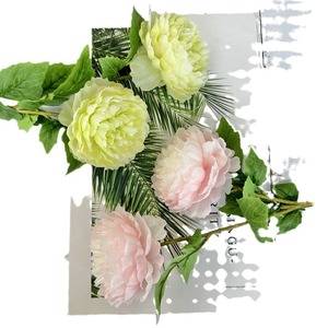 Fleurs artificielles de pivoine Meilin, fleurs en soie pour mariage et décoration intérieure, 2 têtes en stock - Product Image 5
