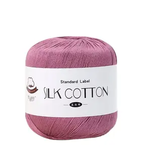 50g 6-strand lace DIY hand-woven real silk skin-friendly cotton crocheted yarn yarn for knitting