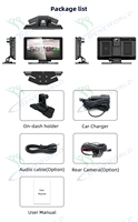 Écran multimédia Carplay 7 pouces, lecteur multimédia, enregistrement en boucle, écran de tableau de bord, DVR bidirectionnel