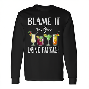 Camiseta de manga larga Blame It On The Drink Package Cruise 2025 - Product Image 2