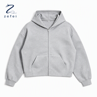 Cardigan décontracté en jersey polyester/coton, coupe ample, avec fermeture éclair, unisexe, personnalisable avec broderie ou impression – Fabrication OEM