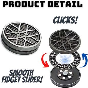 PPB Brand Adult Fingertip Wheel Hub Coin Pusher Decompression Metal EDC with Milk Cover Plastic for Push Brand Fidget Spinners - Product Image 4