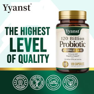 แคปซูลโปรไบโอติกใยอาหารและสารสกัดจากพืช 120 พันล้าน CFU สำหรับผู้ใหญ่-เพื่อสุขภาพทางเดินอาหาร 60/90 เม็ด - Product Image 5