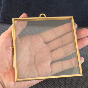 Horloge <span class=keywords><strong>photo</strong></span> murale de Noël en verre double face dorée, thème fée de l'<span class=keywords><strong>amour</strong></span>, Feng Shui, petite taille, vente en gros - Product Image 2