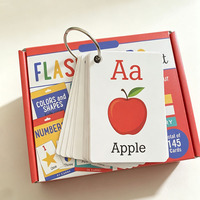 Cartes mémoire pour enfants avec alphabet, chiffres, couleurs et formes sur anneau métallique pour l'apprentissage en maternelle et préscolaire, vente en gros
