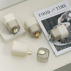 Toothpick Holder Square Push Button Transparent Lid Portable Home Use Silver Gold PP Material - Product Image 4