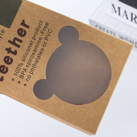 Caja de Cartón Kraft Personalizada para Juguetes Pequeños de Bebé, Estuche para Teléfono, Auriculares, Chocolate, con Ventana Transparente