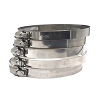 Abrazadera de manguera tipo americano para petróleo y gas W4 de acero inoxidable 304, abrazadera de tubo ajustable con tornillo sin fin, sujetador de petróleo de alta resistencia