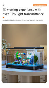 Ecologisch <span class=keywords><strong>aquarium</strong></span> woonkamer klein huishoudelijk bureau landschapsarchitectuur plastic <span class=keywords><strong>aquarium</strong></span> met verlichting en drie-in-één filtratie - Product Image 4