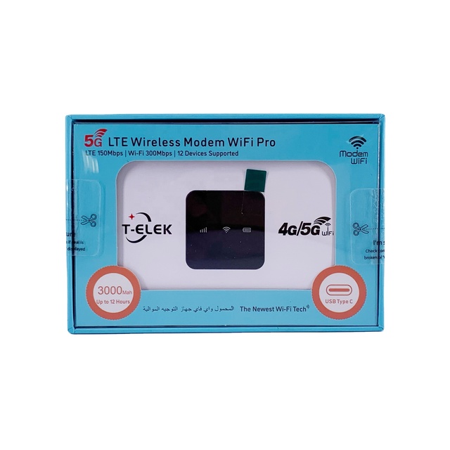 T-elek Unlocked 4G LTE Wifi Mobile Hotspot Router 4g 150Mbps Wireless Pocket Router with SIM Card Slot