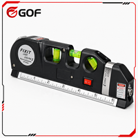 Kit de niveau laser multifonction avec laser à lignes croisées, ruban à mesurer métrique/imperial et télémètre laser