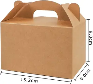 Großhandel umwelt freundliche weiße Pappe behandeln Giebel Kuchen Box Verpackung Party Favor Boxen Papier falten Hochzeit Geschenk box