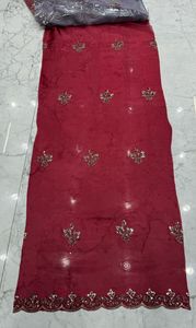 Yeni varış İşi boncuk hint tedarikçiden kadınlar düğün kıyafeti elbiseler yapmak için ithal ipek kumaş - Product Image 3