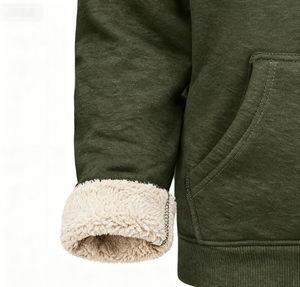 Sherpa inverno felpa 100% cotone Logo personalizzato di alta qualità prezzo ragionevole stampa digitale disegno solido foderato con cappuccio - Product Image 3