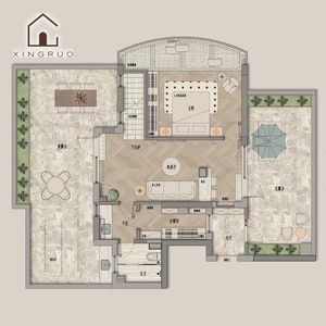 XINGRUO Meubles sur mesure pour toute <span class=keywords><strong>la</strong></span> <span class=keywords><strong>maison</strong></span>, conception de plan de <span class=keywords><strong>maison</strong></span> gratuit, rendu 3D, armoires de cuisine, armoire, meuble-lavabo, villa, appartement - Product Image 2