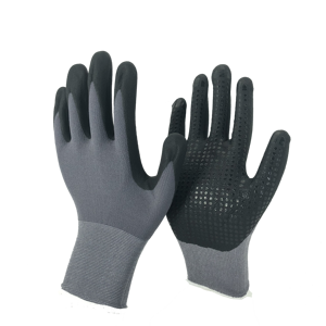 NMSAFETY 15 gauge nylon line Palm coated with nitrile micro <span class=keywords><strong>foam</strong></span> with dots de nitrile gloves anti slip - Product Image 2