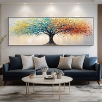 Peinture à l'huile sur toile représentant un arbre à argent en grès peint à la main et pulvérisé - Village de peinture à l'huile de Dafen, art mural décoratif pour salon